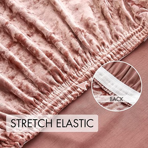 MIULEE Velvet Shimmer Chair Covers for Dining Room 6 Pack (H005) - Picture 7 of 8